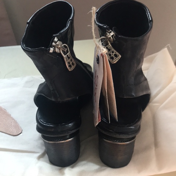 New A.S. 98 Black Floating Heal Wedge - Picture 6 of 8